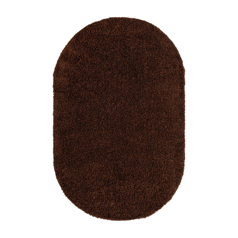 Tapis brun chocolat Caputto, Ovale 3 pi 1 po x 5 pi 3 po