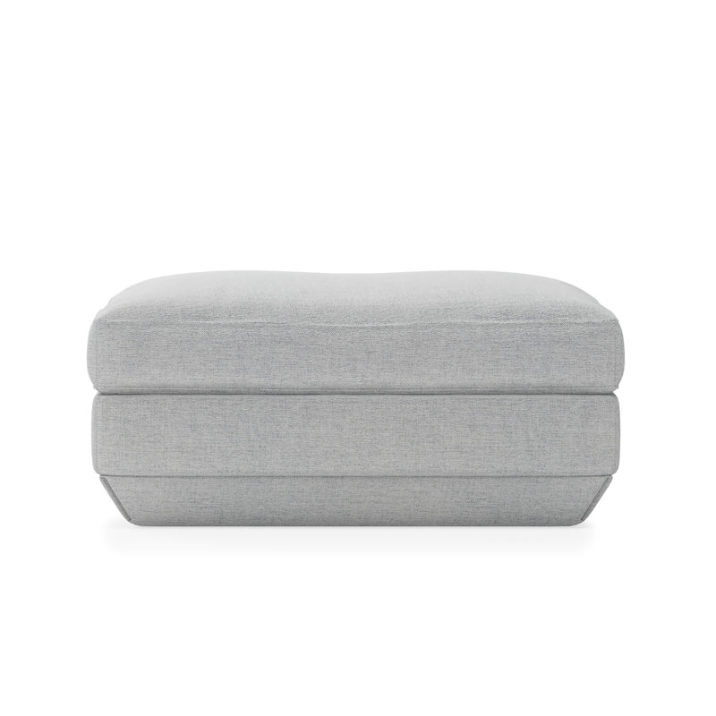 Podium Ottoman, Bayview Silver Performance Twill