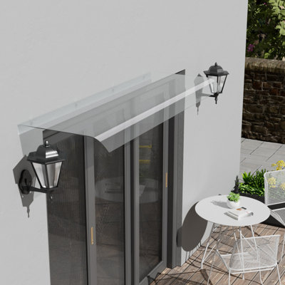 17 Stories 120 cm W x 43 cm D Plastic Door / Window Awning