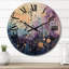 Horloge murale en bois massif Yeslin-1150295376