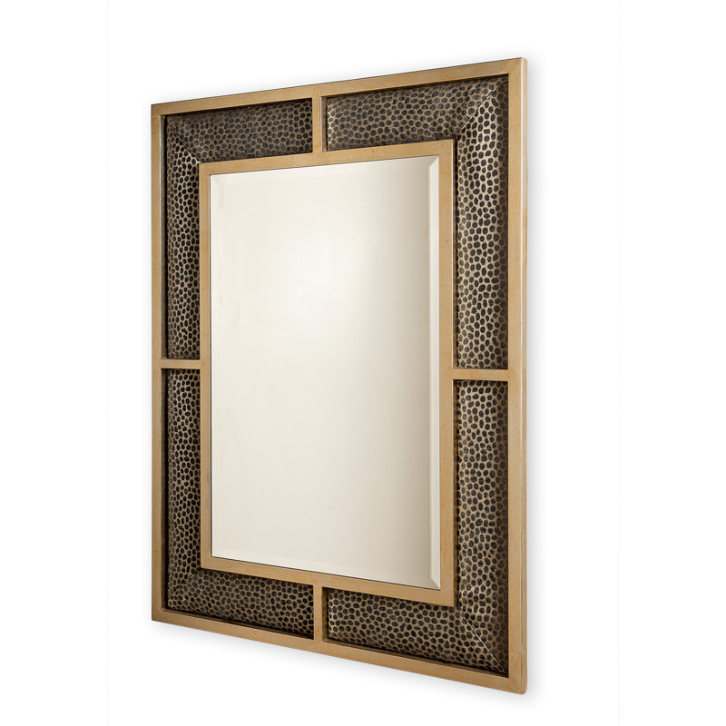 Bedford Rectangle Steel Mirror, Gold/Black