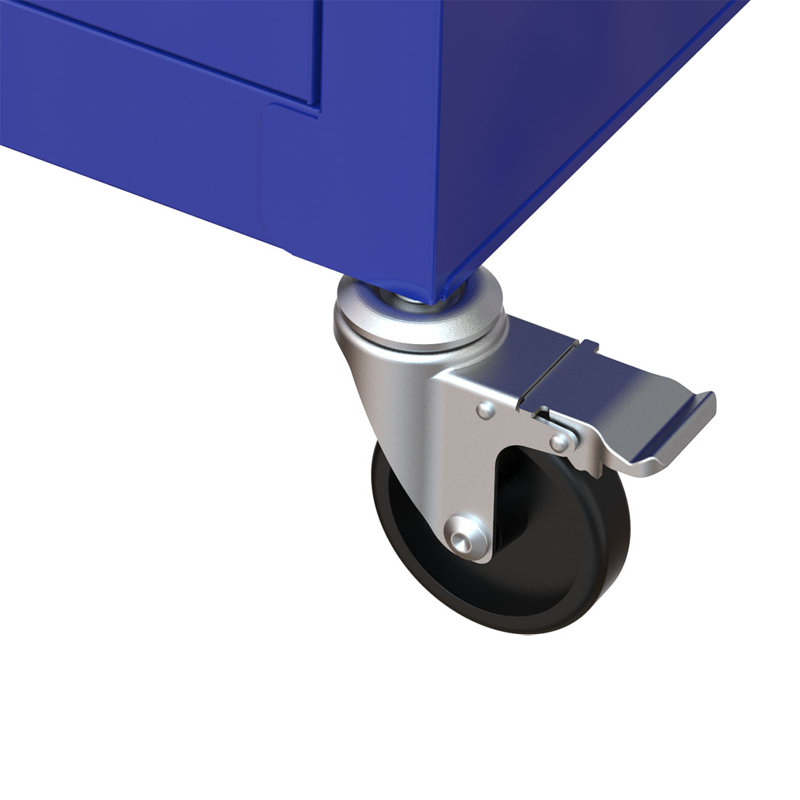 Commode pliante 4 tiroirs Bouleaux, Bleu