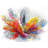 Abstract Flower With Texture Print On Canvas
