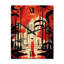 Horloge murale femme en robe rouge Art Deco-99634212