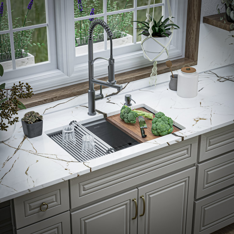 Elite 30'' Stainless Steel Undermount Single Bowl Kitchen Sink