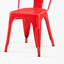 Of 2 High Gloss Red Industrial Metal Dining Chairs, 18 Inch Seat Height, Indoor Outdoor Stackable, Lightweight, Easy Assembly, Design - Height Chairs 2, Stackable Outdoor, Lightweight Clean, Modern