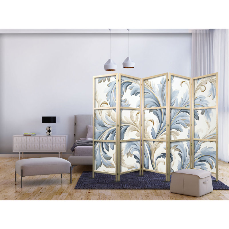 171cm H Solid Wood Folding Room Divider, 5, 171cm H x 225cm W x 1.2cm D