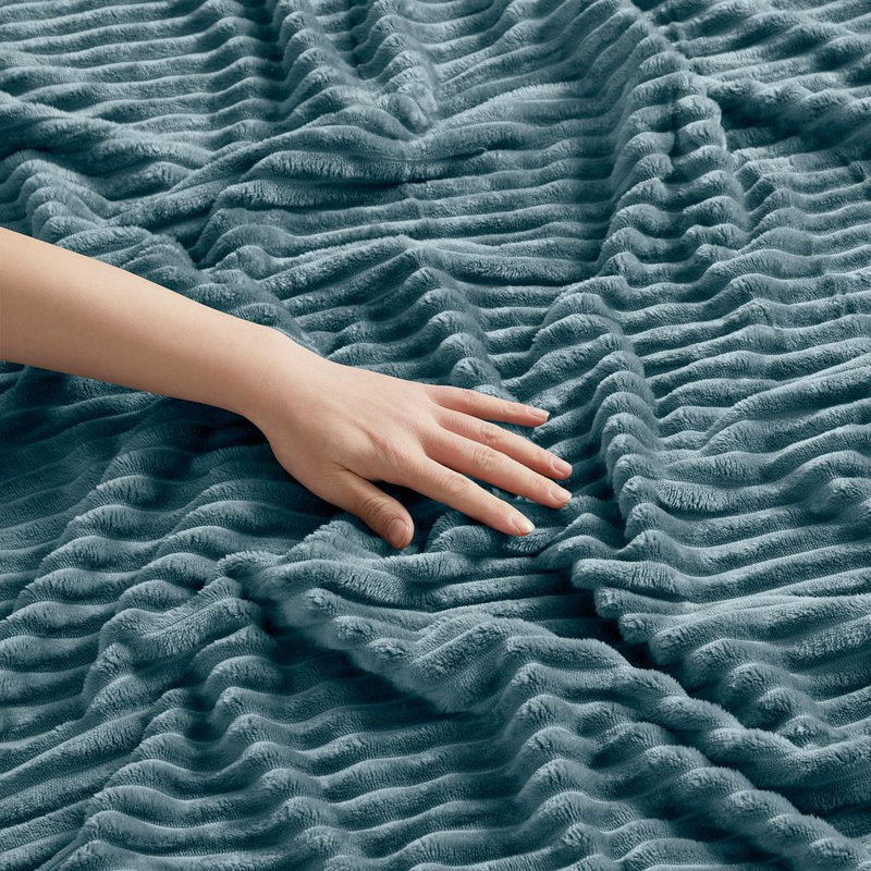 Jeté moelleux et moelleux Nestl, Jeté, Bleu pierre