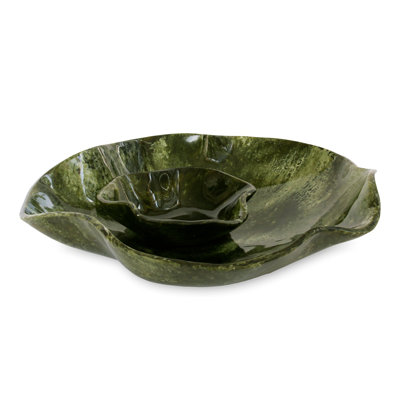 Bol en résine malachite avec sauce (verte)