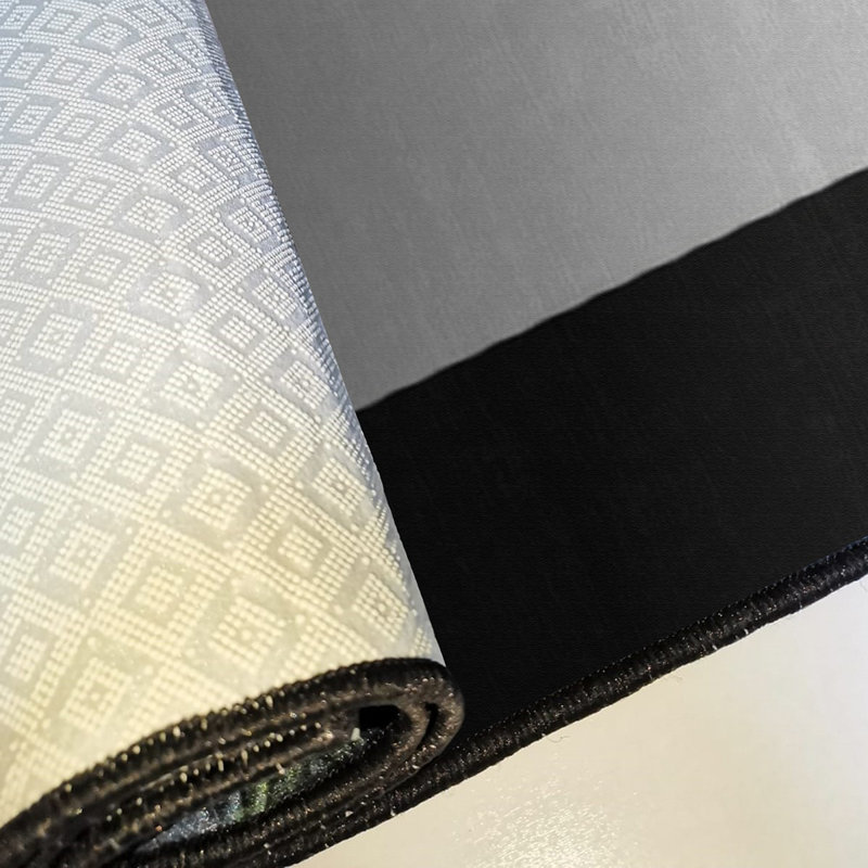 Stylish Woven Carpet , 100% Polyester, Non-Slip Felt Dot Underside | Raschel Knitting, 0.4 in Pile Height | Machine Washable, Digital Print Design | Perfect for Living Room, Bedroom & Office Decor