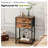 End Table With Fabric Drawer, Nightstand For Bedroom, Small Printer Stand