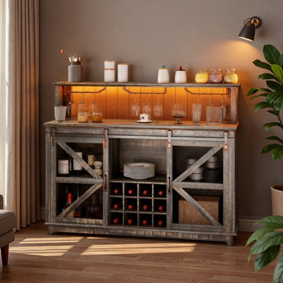 Armoire à vin Farmhouse, armoire à café, pour votre maison