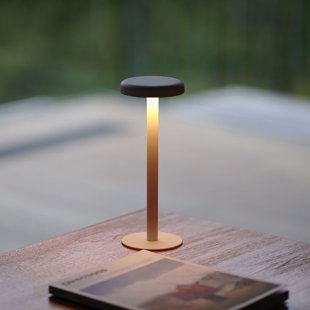 Lampe de table Nova sans fil, rechargeable, gradation tactile, 3 températures de couleur, charge USB-C, corps en fer, design minimaliste moderne
