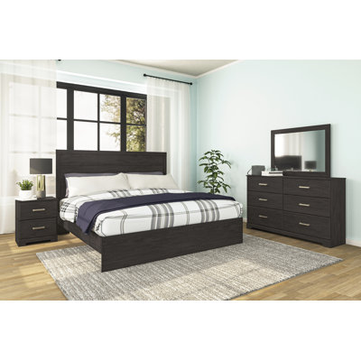 Belachime Panel Bed, Dresser, Mirror, and Nightstand