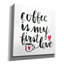 Toile épique Graffiti «Coffee First Love» par Elizabeth Caldwell, 26 po x 26 po-1997844980