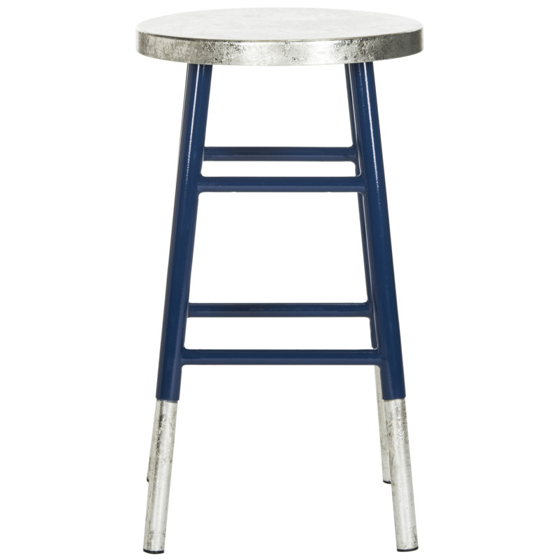 Tabouret de bar et de comptoir Amiaha, Marine, Tabouret de comptoir (assise de 24 po de hauteur), Argent