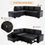 Canapé-lit modulaire en L escamotable avec repose-pieds avec rangement-1920085799