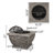 Charlotta Square Concrete Wood Burning Fire Pit