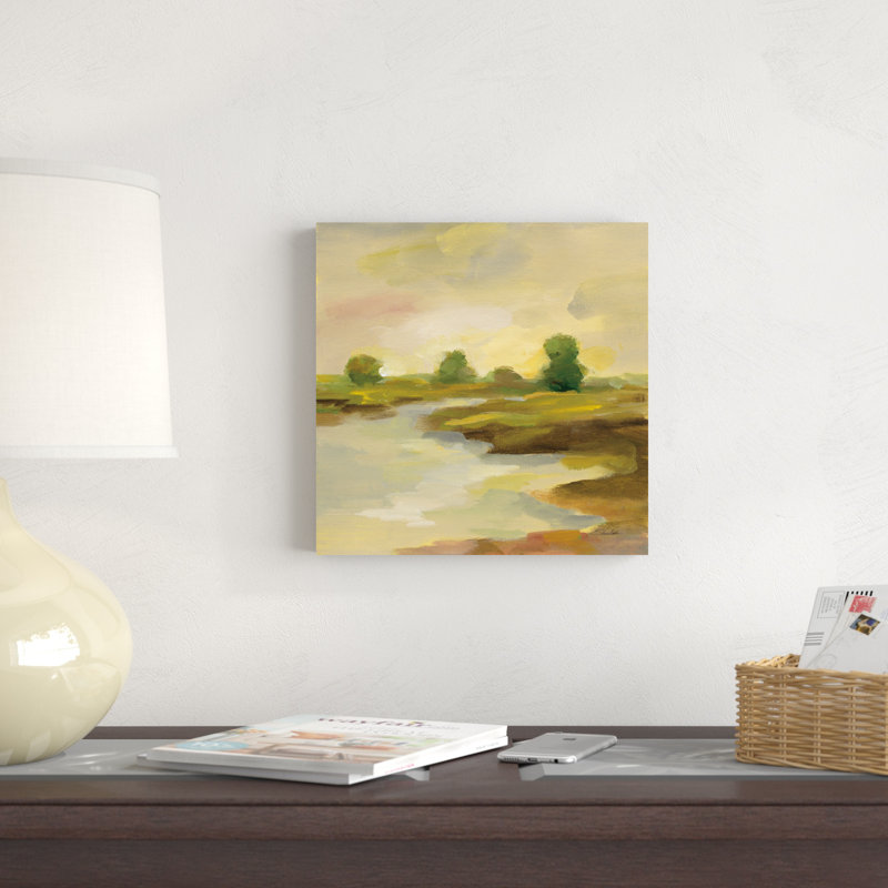 " Chartreuse Fields I ", 12" H x 12" W x 1.25" D