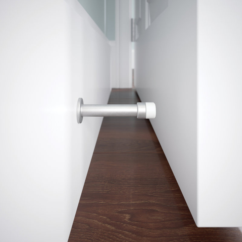 Bar 3 in. (76 mm) Solid Door Stop, Matte Nickel
