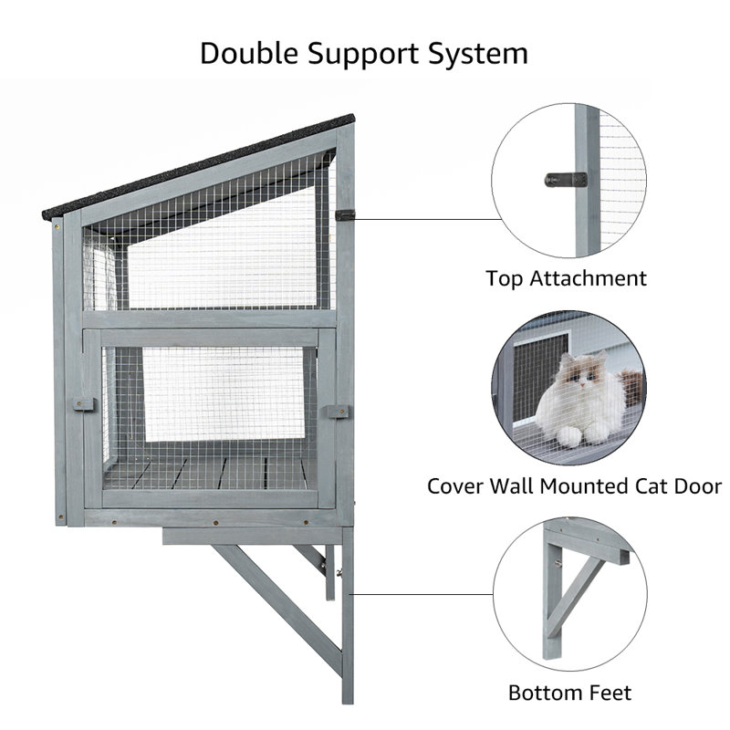 Tucker Murphy Pet™ Cat Catio, Window Box Enclosure For Indoor Cats