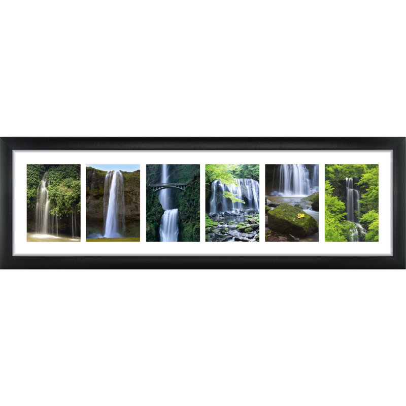 Black Matte Picture Frame with Mat, 4" x 6", 8" x 26"