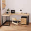 Bureau en bois massif en forme de L Burlywood-782834468-782834470