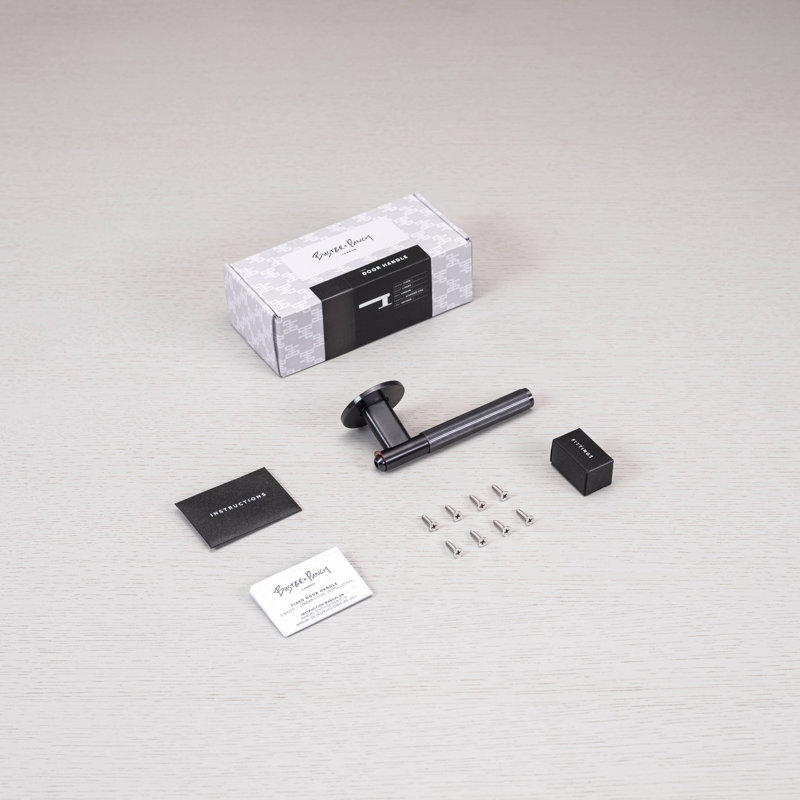 Round Single Dummy Door Lever with Round Rosette, Steel