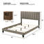 Ensemble de chambre à coucher 3 pièces, cadre de lit rembourré et deux tables de chevet (ensemble de 3)-901337884-901337883