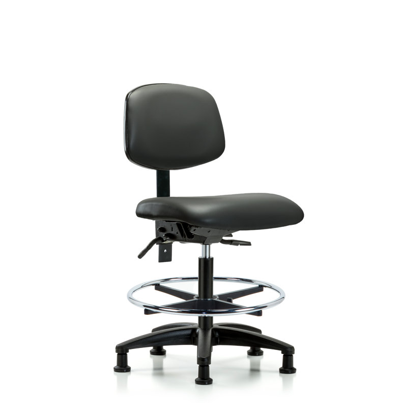 Chaise de travail Kyis, Non, Gris foncé, Patins