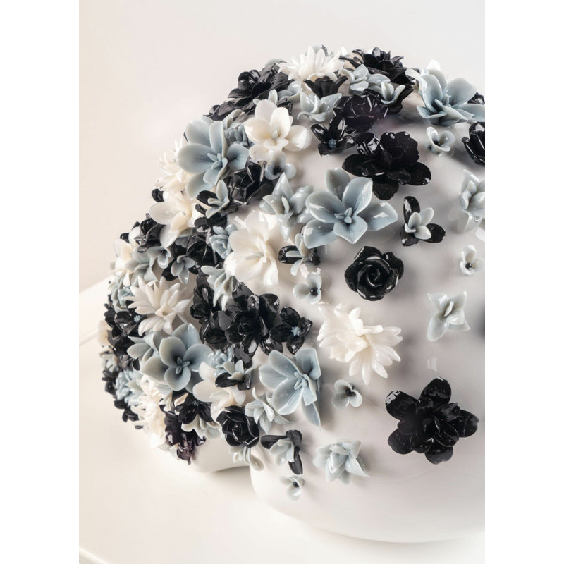 Life Is Flower Sculpture. Black&White. Limited Edition