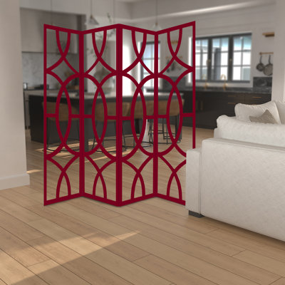 Etwall 84'' W x 84'' H 4 - Panel Folding Room Divider
