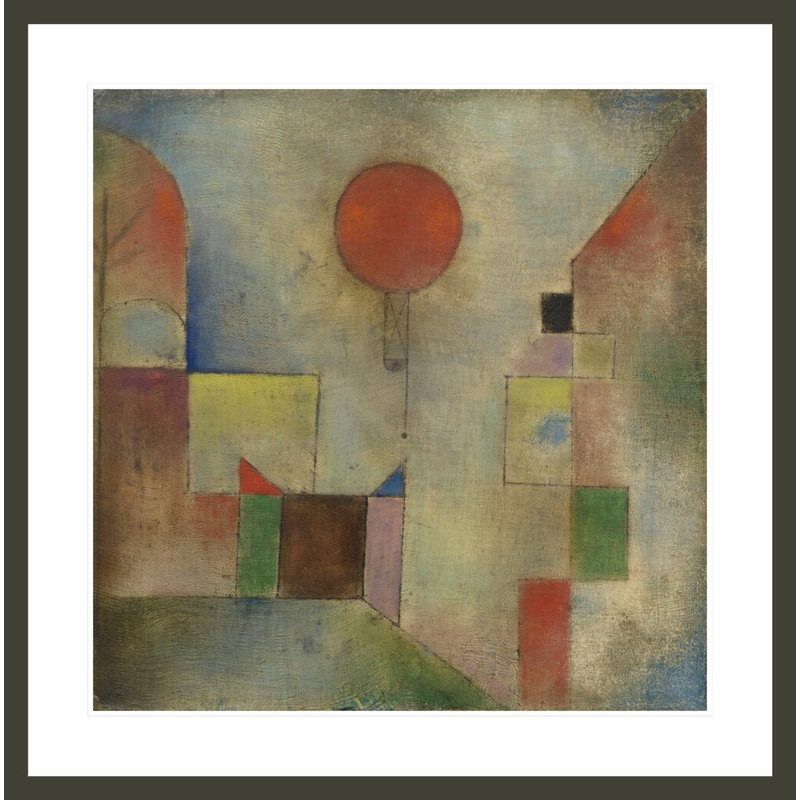 Red Balloon (Roter Ballon) par Paul Klee, impression giclée sur cadre, 33.82" H x 33.5" W