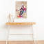 «Dynamic Lacrosse Player Splash», art mural moderne coloré abstrait-129154720