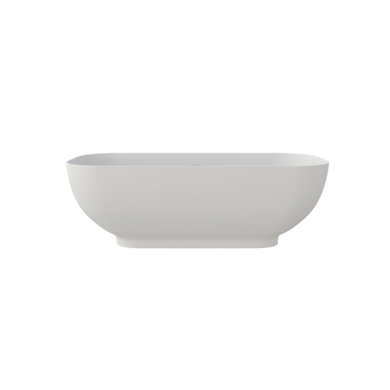 65" solid surface soaking bathtub