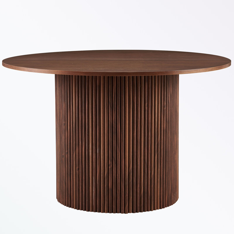 Table de salle à manger Anae, H 29,5 po x L 47,24 po x l 47,24 po, Noyer