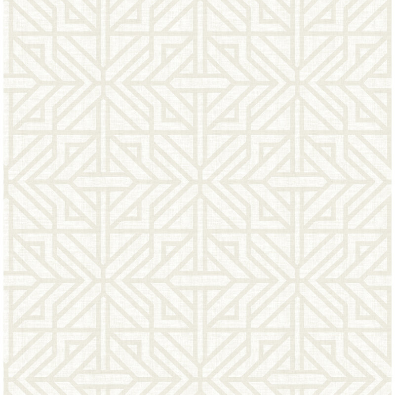 Papier peint géométrique Hespern, Blanc