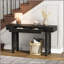 Table basse antique en rotin noir avec 2 tiroirs de rangement - placage en bois naturel pour le salon, assemblage facile-168637331