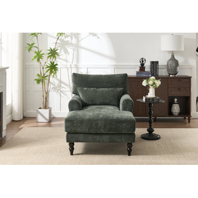 Chaise longue moderne, fauteuil inclinable de loisir intérieur rembourré, canapé-lit pour chambre à coucher, salon, salle d'étude, bureau, vert
