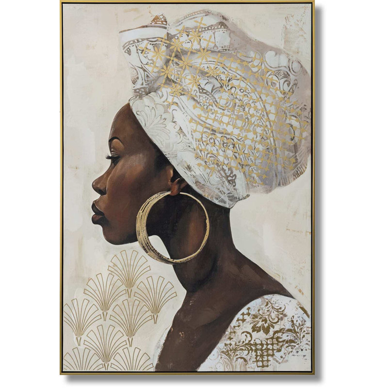 Art mural en toile Golden Heirloom Profile - 33 po x 48 po - Cadre doré