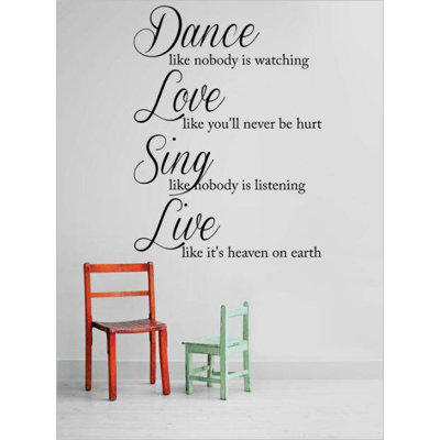 Une danse comme personne ne regardera aucun amour comme vous ne serez jamais blessés comme ne l’écoutiez personne.