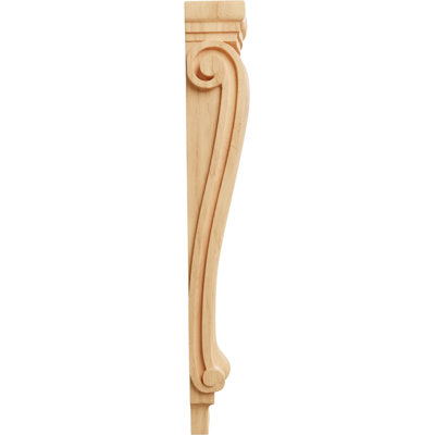 6 3/4"W x 4 1/4"D x 27 1/2"H Extra Large Traditional Pilaster Corbel, Red Oak