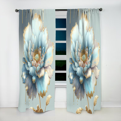 Rideau en velours floral chic 1