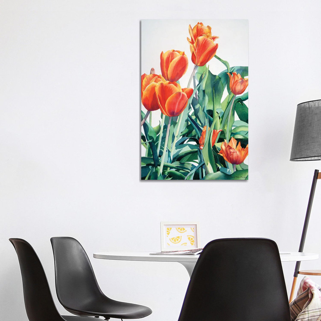 What About Those Crazy Tulips von Diana Miller-Pierce - No Frame Gallery-Wrapped Canvas Giclée on Canvas