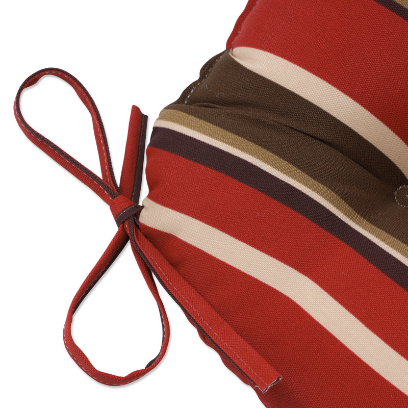 Monserrat Sangria Outdoor Chair Pad, 17.5" W