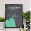 Melbourne City Map - No Frame Print-1288844468