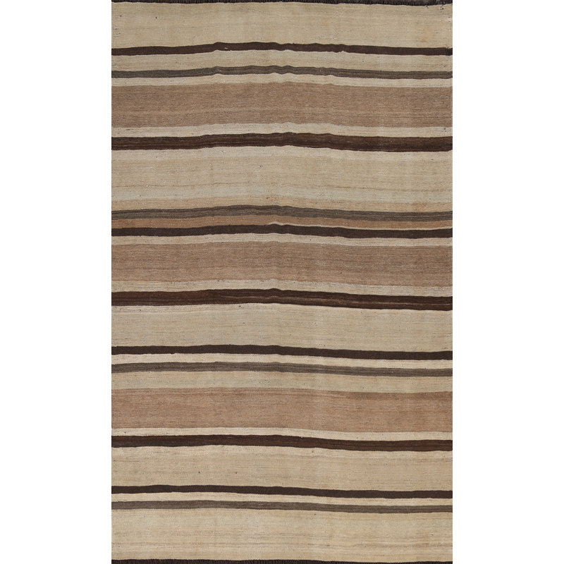 Tapis kilim en laine à teinture naturelle 5 x 9