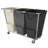 Laundry Basket With Wheels, 3-Section Laundry Sorter, 76.6 Gallons (290 L) Rolling Hamper With Removable Bags, Heavy-Duty Steel Frame, 