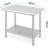 Stainless Steel Table, With Adjustable Under Shelf-394544871