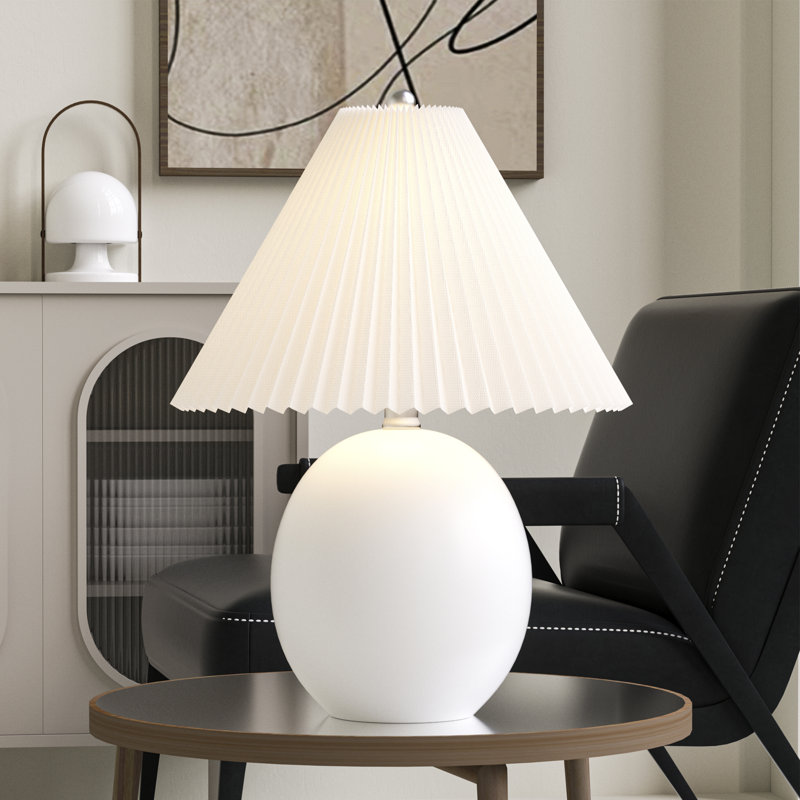 20.5'' Ceramic Table Lamp For Living Room/bedroom, White